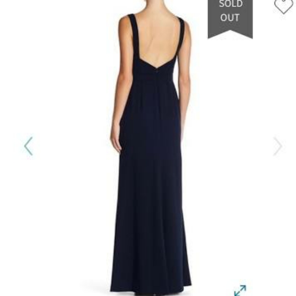 Vera Wang Sweetheart Neck Suba Mermaid. Navy - Picture 2 of 5